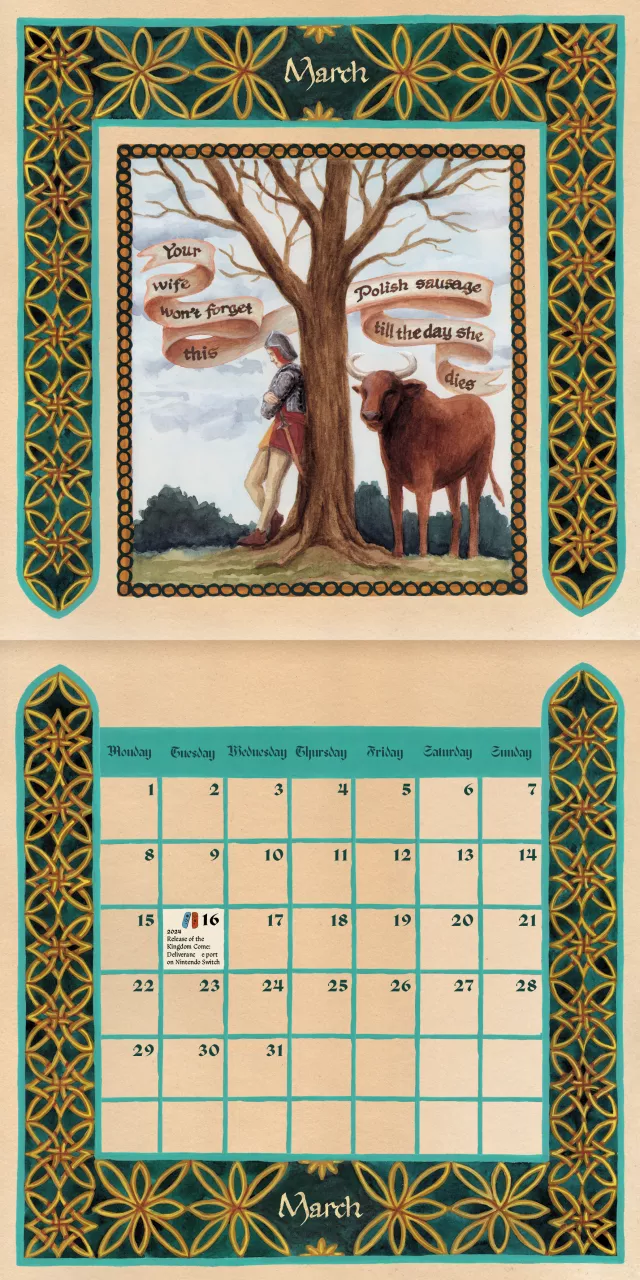 Bundle Set of Kingdom Come: Deliverance II 2027 Calendars (Desk + Wall) ENG - Xzone Originals
