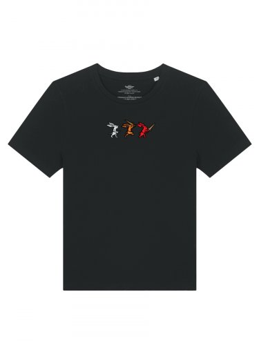 Ladies T-Shirt Kingdom Come: Deliverance II - Action Trio of Rabbits
